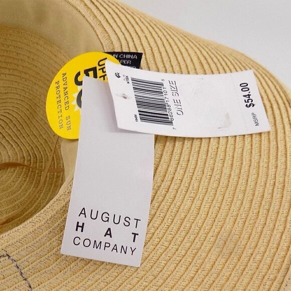 August Hat Company Wide Brim Floppy UPF 50+ Sun Protection Summer Beachy Beach - Picture 3 of 7